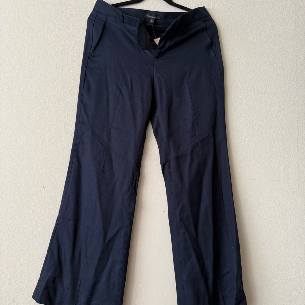 Blue Wide Leg Pants with Relaxed Silhouette